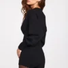 Anele Knit Long-Sleeve Cardigan in Black
