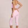Anessa Mid-Rise Capri Jeans in Blossom Pink