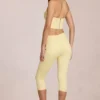 Anessa Mid-Rise Capri Jeans in Lemon Yellow