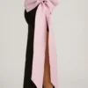 Angelique Strapless Bow-Detail Maxi Dress in Black