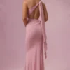 Annelise Jersey Bridesmaid Dress in Blush Pink