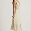 Aralisse Cotton-Poplin A-Line Midaxi Dress in Ivory