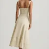 Aralisse Cotton-Poplin A-Line Midaxi Dress in Ivory