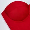 Araminta Lace-Up Corset Top in Fire Red