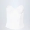 Araminta Lace-Up Corset Top in White