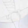 Araminta Lace-Up Corset Top in White