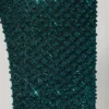 Arlowe Embellished Cowl-Neck Mini Dress in Teal Green