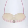 Ascona Underwired Halterneck Balconette Bikini Top in Mauve Stripe