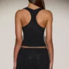 Asta Embellished Mid-Rise A-Line Mini Skirt in Black
