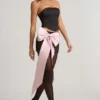 Audrina Cut-Out Bow-Detail Corset Top in Black