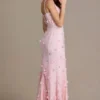 Aurelia Embellished Corset Gown in Baby Pink