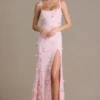 Aurelia Embellished Corset Gown in Baby Pink
