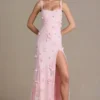 Aurelia Embellished Corset Gown in Baby Pink
