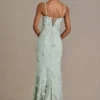 Aurelia Embellished Corset Gown in Sage Green