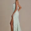 Aurelia Embellished Corset Gown in Sage Green