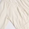 Avalon Lace-Up Balloon-Sleeve Mini Dress in Ivory