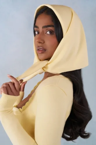 Aviana Knit Headscarf in Butter Yellow