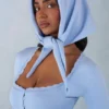 Aviana Knit Headscarf in Soft Blue