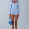 Aviana Knit Headscarf in Soft Blue
