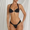 Avina Thong Bikini Bottoms in Black