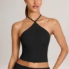 Aviora Modal Halterneck Top in Black