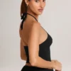 Aviora Modal Halterneck Top in Black