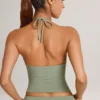 Aviora Modal Halterneck Top in Sage Green
