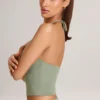 Aviora Modal Halterneck Top in Sage Green