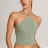 Aviora Modal Halterneck Top in Sage Green