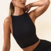 Aya Modal Boat-Neck Tank Top in Black