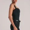 Ayla Sweetheart-Neck Bodysuit in Black