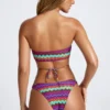 Azure By Oh Polly Swim Micro Cheeky Bikini Bottoms in Multi Print