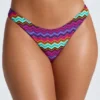 Azure By Oh Polly Swim Micro Cheeky Bikini Bottoms in Multi Print