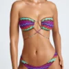 Azure By Oh Polly Swim Multiway Bikini Top in Multi Print
