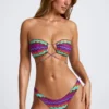 Azure By Oh Polly Swim Multiway Bikini Top in Multi Print