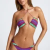Azure By Oh Polly Swim Multiway Bikini Top in Multi Print