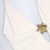 Bahari Cut-Out Hardware-Detail Swimsuit in White