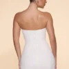 Basel Embellished Strapless Cowl Neck Mini Dress in Ivory