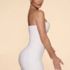 Basel Embellished Strapless Cowl Neck Mini Dress in Ivory