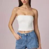 Beata High-Waist A-Line Shorts in Mid-Blue Wash