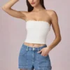 Beata High-Waist A-Line Shorts in Mid-Blue Wash