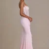 Beatrix Premium Embellished Lace Corset Gown in Baby Pink