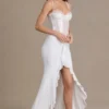 Beatrix Premium Embellished Lace Corset Gown in White