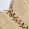 Bela Lace-Up Top in Tan
