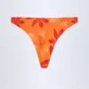 Beqa Hardware-Detail Cheeky Bikini Bottoms in Orange Orchid Print