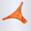 Beqa Hardware-Detail Cheeky Bikini Bottoms in Orange Orchid Print