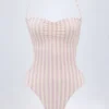 Biarritz Cut-Out Halterneck Swimsuit in Mauve