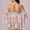 Birdie Off-Shoulder Ruffled Mini Dress in Primrose Floral Print