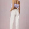 Bobbi Mid-Rise Barrel-Leg Jeans in Ecru Wash