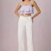 Bobbi Mid-Rise Barrel-Leg Jeans in Ecru Wash